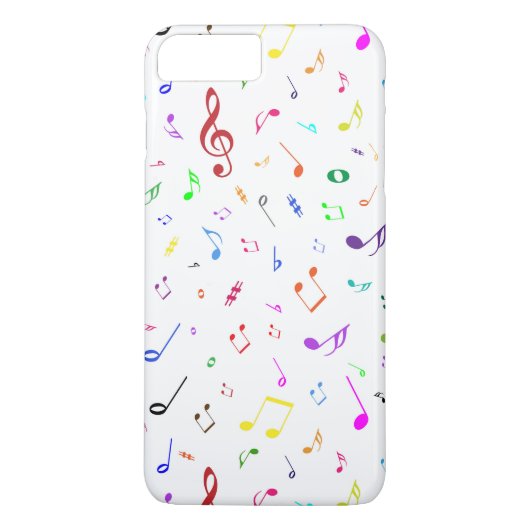 Muzieksymbolen in regenboogkleuren Case-Mate iPhone case (Achterkant)