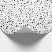 Muzieksymbolen Musical Pattern Classy Cadeaupapier (Hoek)