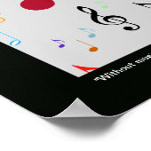 muzieksymbolen/ muzieknoten poster (Hoek)