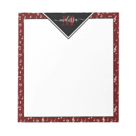 Muzieksymbolen op maat gemaakt notitieblok