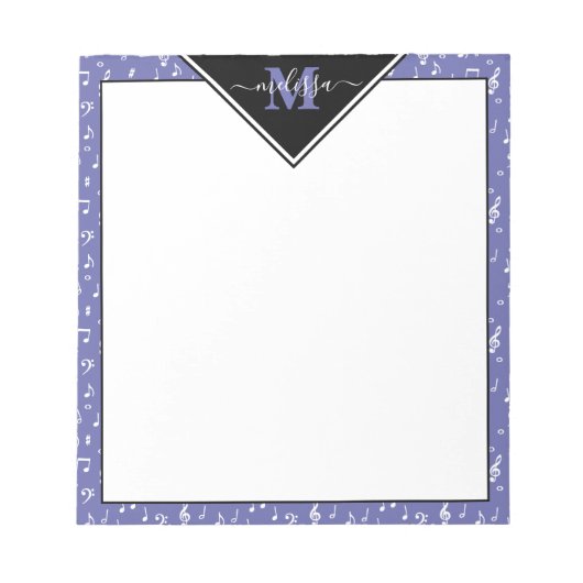 Muzieksymbolen op maat gemaakt notitieblok (Voorkant)