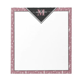 Muzieksymbolen op maat gemaakt notitieblok