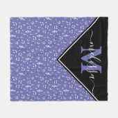 Muzieksymbolen op maat gesneden vlootsdeken fleece deken (Voorkant (Horizontaal))