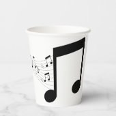 Muzieksymbolen op maat papieren bekers (Achterkant)