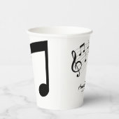 Muzieksymbolen op maat papieren bekers (Rechts)