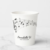 Muzieksymbolen op maat papieren bekers (Voorkant)