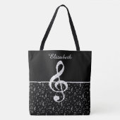 muzieksymbolen op maat tote bag (Voorkant)