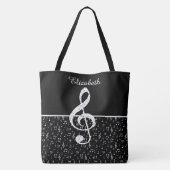 muzieksymbolen op maat tote bag (Achterkant)