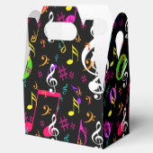 Muzieksymbolen Patroon Ontwerp Bedankdoosjes (Geopend)