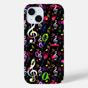 Muzieksymbolen Patroon Ontwerp iPhone 15 Case