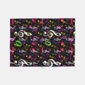 Muzieksymbolen Patroon Ontwerp Fleece Deken (Voorkant (Horizontaal))