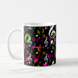 Muzieksymbolen Patroon Ontwerp Koffiemok