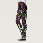 Muzieksymbolen Patroon Ontwerp Leggings (Links)