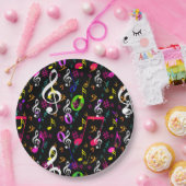 Muzieksymbolen Patroon Ontwerp Papieren Bordje (Feest)