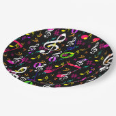 Muzieksymbolen Patroon Ontwerp Papieren Bordje (Gekanteld)
