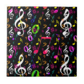 Muzieksymbolen Patroon Ontwerp Tegeltje (Voorkant)