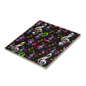 Muzieksymbolen Patroon Ontwerp Tegeltje (Zijkant)