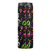 Muzieksymbolen Patroon Ontwerp Thermosbeker (Achterkant)