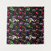 Muzieksymbolen Patroon Ontwerp Wandkleed (Voorkant (horizontaal))