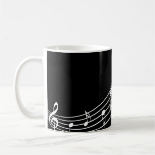 Muzieksymbolen Wavy Staffs Musician's Mok