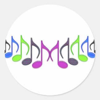 Muzieksymbool "M" Ronde Sticker