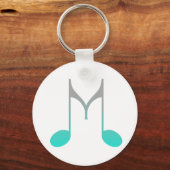 Muzieksymbool "M" Sleutelhanger (Voorkant)
