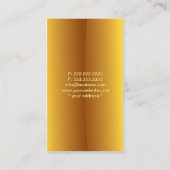 Muzieksymbool Moderne Gouden Muzikant Visitekaartje (Achterkant)