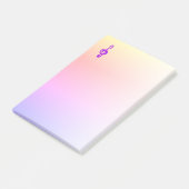 Muzieksymbool Paars Treble Clef Ombre Pink Post-it® Notes (Schuin)