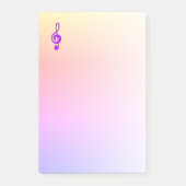 Muzieksymbool Paars Treble Clef Ombre Pink Post-it® Notes (Voorkant)