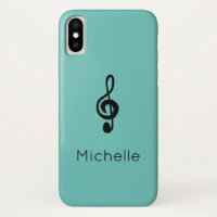 Muzieksymbool Treble Clef Blauwgroen Green