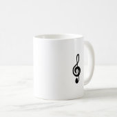 Muzieksymbool Treble Clef Eenvoudige Musical Koffiemok (Voorkant rechts)