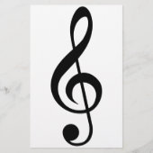 Muzieksymbool Treble Clef G-Clef Flyer (Voorkant)