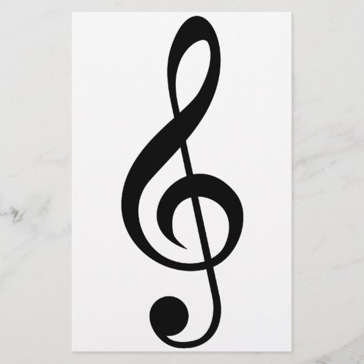 Muzieksymbool Treble Clef G-Clef Flyer (Voorkant)