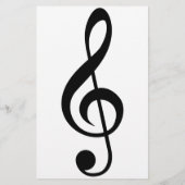 Muzieksymbool Treble Clef G-Clef Flyer (Achterkant)