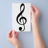 Muzieksymbool Treble Clef G-Clef Flyer (Hand)