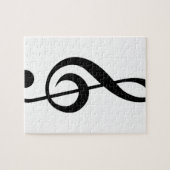 Muzieksymbool Treble Clef G-Clef Legpuzzel (Horizontaal)