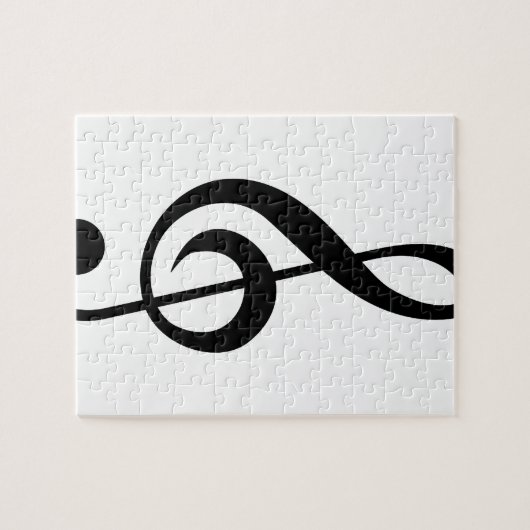 Muzieksymbool Treble Clef G-Clef Legpuzzel (Horizontaal)