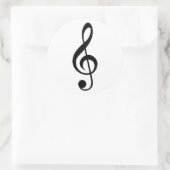 Muzieksymbool Treble Clef G-Clef Ronde Sticker (Tas)