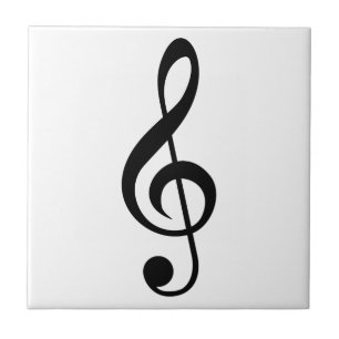 Muzieksymbool Treble Clef G-Clef Tegeltje