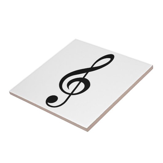 Muzieksymbool Treble Clef G-Clef Tegeltje (Zijkant)
