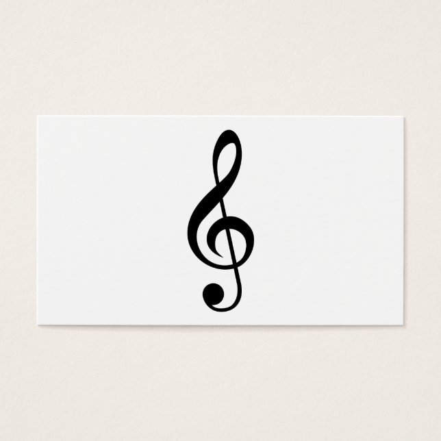 Muzieksymbool Treble Clef G-Clef Visitekaartjes (Voorkant)
