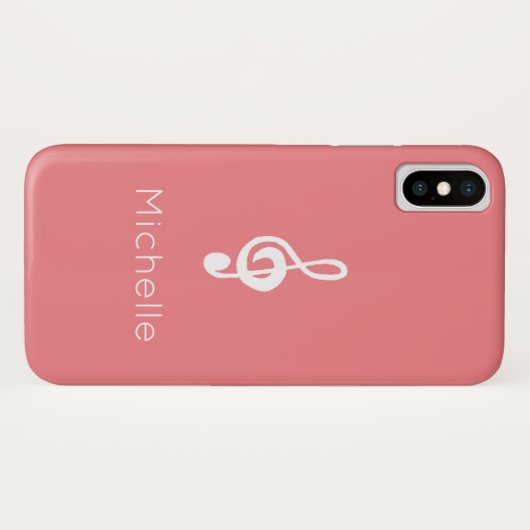 Muzieksymbool Treble Clef Pink Case-Mate iPhone Case (Achterkant (horizontaal))
