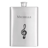 Muzieksymbool Treble Clef Simple Flacon (Voorkant)