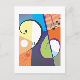 Muzieksymboolontwerp Briefkaart
