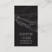 Muzieksymfonie neemt kennis van Song Singing Artis Visitekaartje (Achterkant)