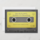 Muziektapepartij met 80-stijl Retro Kaart (Voorkant)