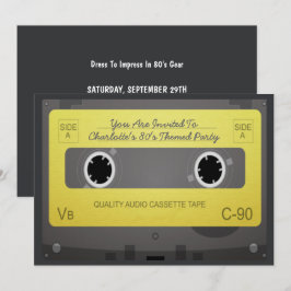 Muziektapepartij met 80-stijl Retro Kaart