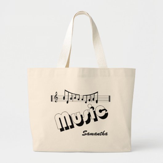 Muziektas Grote Tote Bag (Voorkant)