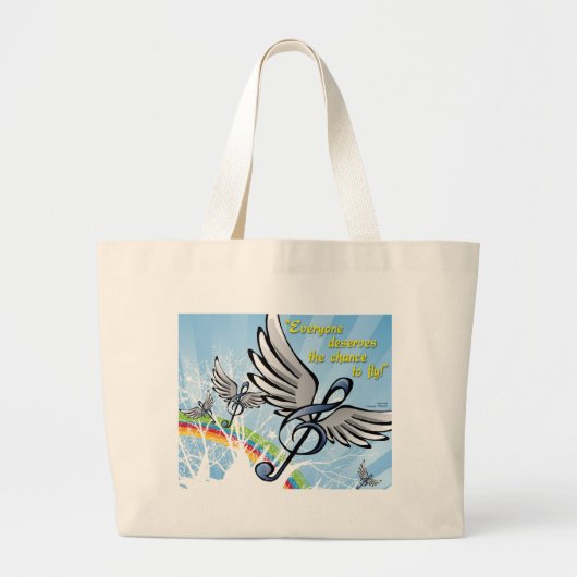 Muziektas Grote Tote Bag (Voorkant)