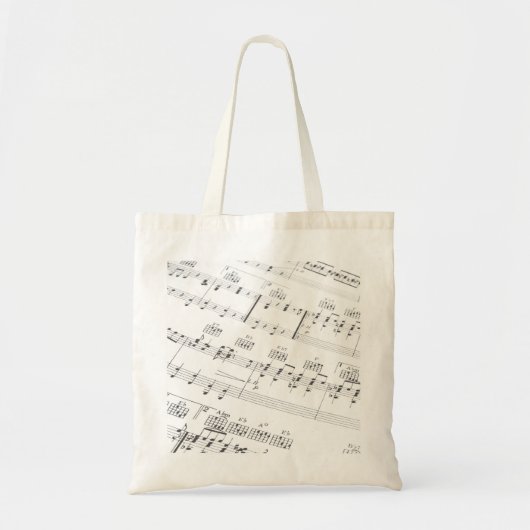 Muziektas Tote Bag (Voorkant)